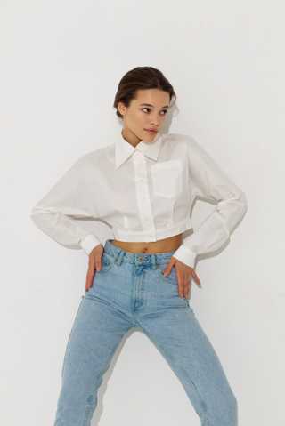 Crop top hotsell dress shirt